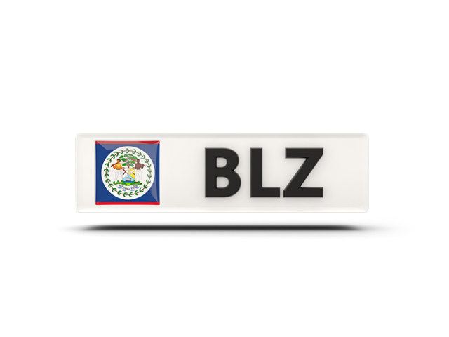 Rectangular icon with ISO code. Download flag icon of Belize at PNG format