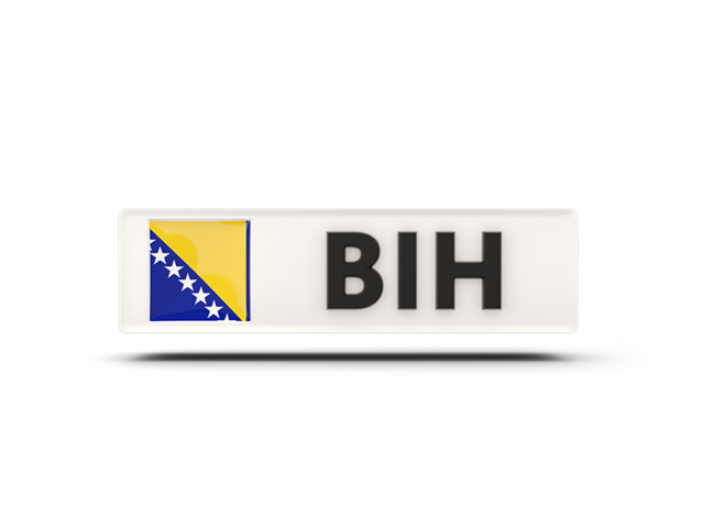 Rectangular icon with ISO code. Download flag icon of Bosnia and Herzegovina at PNG format