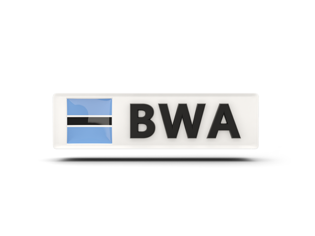 Rectangular icon with ISO code. Download flag icon of Botswana at PNG format