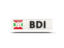 Burundi. Rectangular icon with ISO code. Download icon.