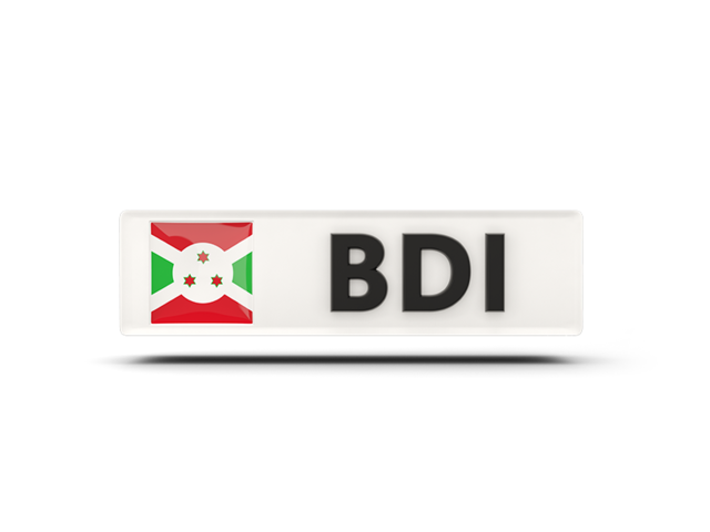 Rectangular icon with ISO code. Download flag icon of Burundi at PNG format