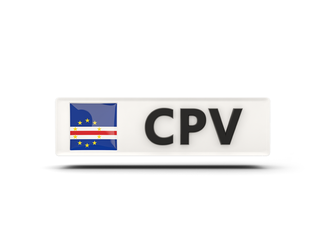 Rectangular icon with ISO code. Download flag icon of Cape Verde at PNG format