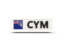 Cayman Islands. Rectangular icon with ISO code. Download icon.