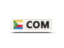 Comoros. Rectangular icon with ISO code. Download icon.