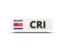 Costa Rica. Rectangular icon with ISO code. Download icon.