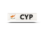 Кипр. Прямоугольная иконка с кодом ISO. Скачать иллюстрацию.