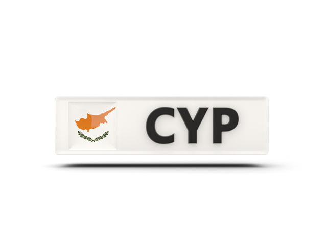 Rectangular icon with ISO code. Download flag icon of Cyprus at PNG format
