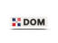 Dominican Republic. Rectangular icon with ISO code. Download icon.