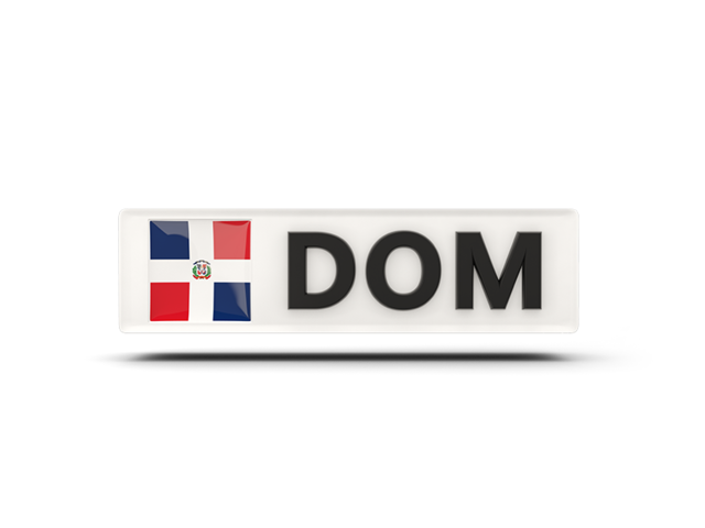 Прямоугольная иконка с кодом ISO. Скачать флаг. Доминиканская Республика