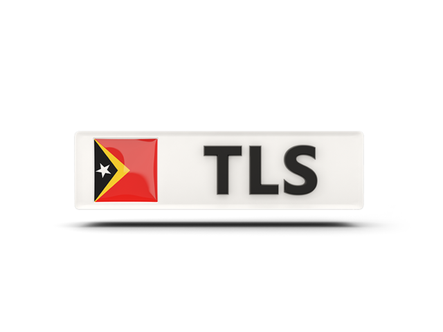 Прямоугольная иконка с кодом ISO. Скачать флаг. Восточный Тимор