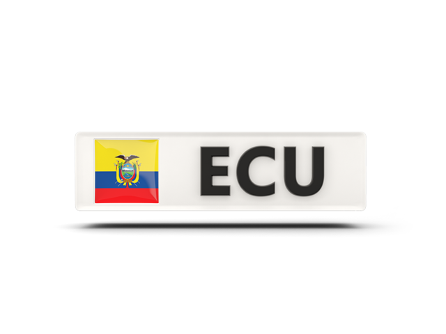 Rectangular icon with ISO code. Download flag icon of Ecuador at PNG format