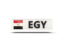 Egypt. Rectangular icon with ISO code. Download icon.