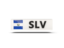 El Salvador. Rectangular icon with ISO code. Download icon.