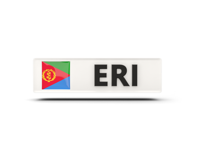 Прямоугольная иконка с кодом ISO. Скачать флаг. Эритрея