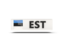 Estonia. Rectangular icon with ISO code. Download icon.