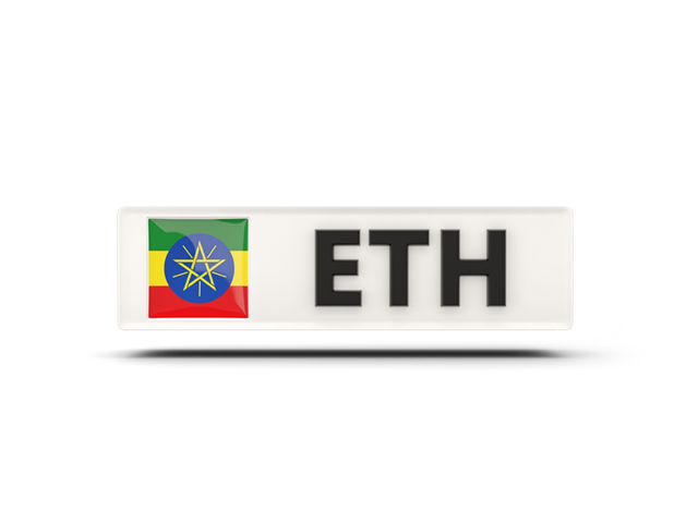 Rectangular icon with ISO code. Download flag icon of Ethiopia at PNG format