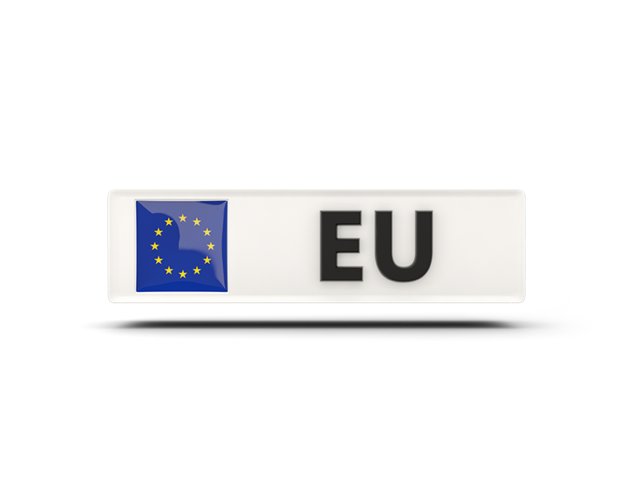 Rectangular icon with ISO code. Download flag icon of European Union at PNG format