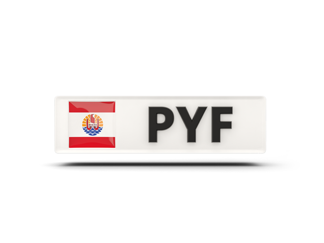 Rectangular icon with ISO code. Download flag icon of French Polynesia at PNG format