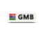 Gambia. Rectangular icon with ISO code. Download icon.