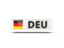 Germany. Rectangular icon with ISO code. Download icon.