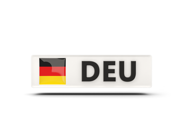 Прямоугольная иконка с кодом ISO. Скачать флаг. Германия
