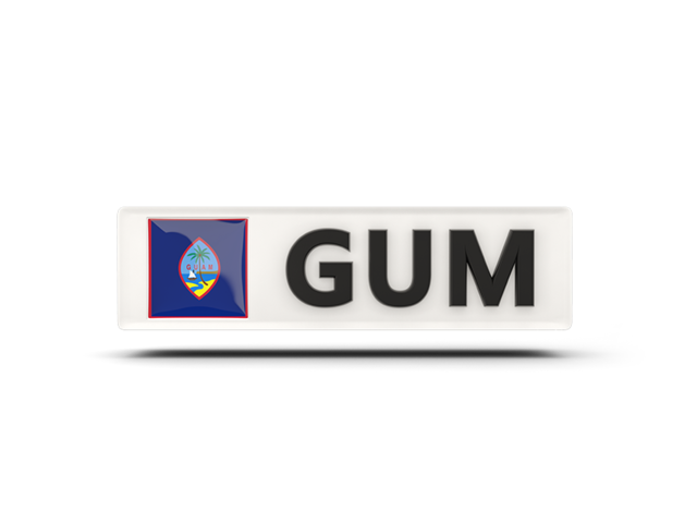 Rectangular icon with ISO code. Download flag icon of Guam at PNG format