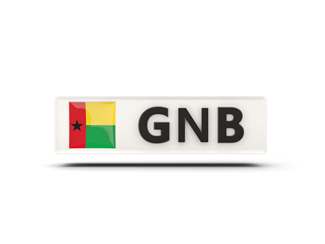 Rectangular icon with ISO code. Download flag icon of Guinea-Bissau at PNG format