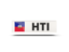 Haiti. Rectangular icon with ISO code. Download icon.