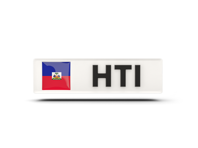 Rectangular icon with ISO code. Download flag icon of Haiti at PNG format