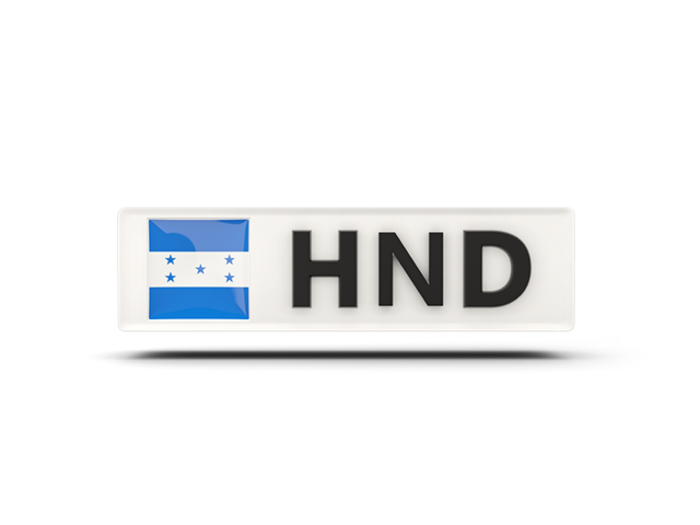 Прямоугольная иконка с кодом ISO. Скачать флаг. Гондурас