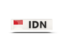 Indonesia. Rectangular icon with ISO code. Download icon.