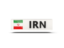 Iran. Rectangular icon with ISO code. Download icon.