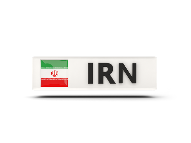 Rectangular icon with ISO code. Download flag icon of Iran at PNG format