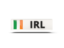 Ireland. Rectangular icon with ISO code. Download icon.