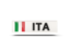 Italy. Rectangular icon with ISO code. Download icon.