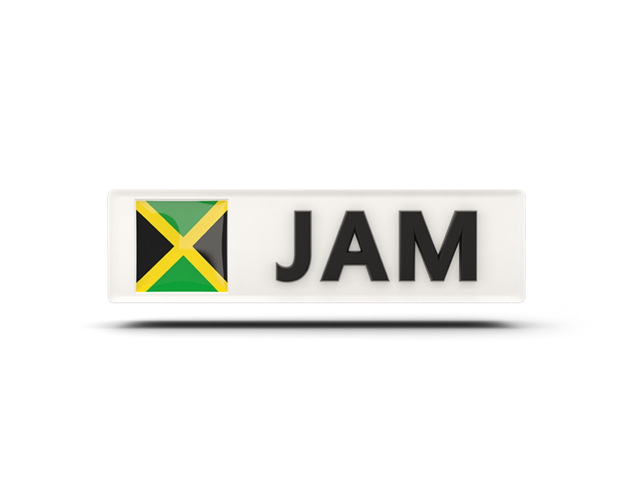 Прямоугольная иконка с кодом ISO. Скачать флаг. Ямайка