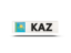 Kazakhstan. Rectangular icon with ISO code. Download icon.