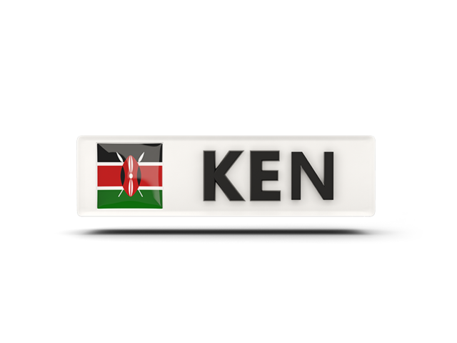 Rectangular icon with ISO code. Download flag icon of Kenya at PNG format