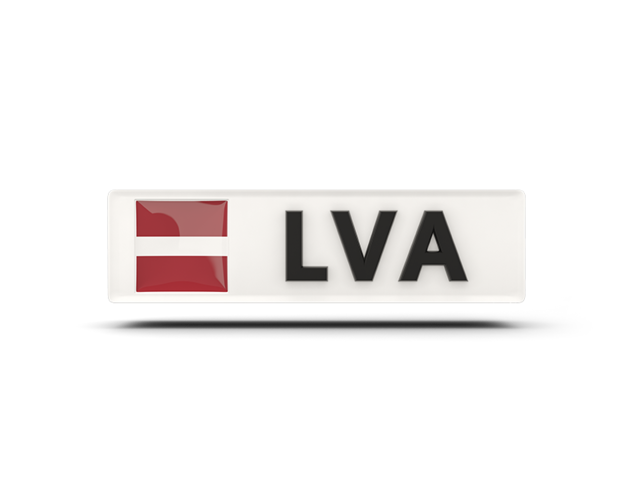 Rectangular icon with ISO code. Download flag icon of Latvia at PNG format