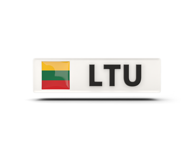 Rectangular icon with ISO code. Download flag icon of Lithuania at PNG format
