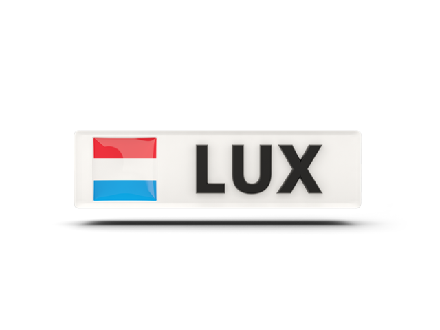 Прямоугольная иконка с кодом ISO. Скачать флаг. Люксембург