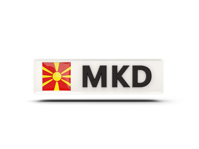 Прямоугольная иконка с кодом ISO. Скачать флаг. Македония