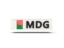 Madagascar. Rectangular icon with ISO code. Download icon.