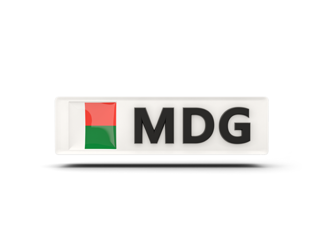 Прямоугольная иконка с кодом ISO. Скачать флаг. Мадагаскар