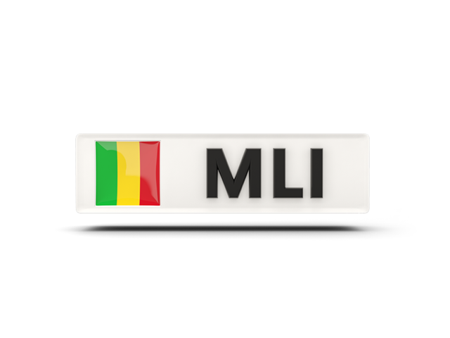 Rectangular icon with ISO code. Download flag icon of Mali at PNG format