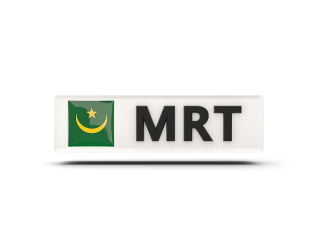 Rectangular icon with ISO code. Download flag icon of Mauritania at PNG format