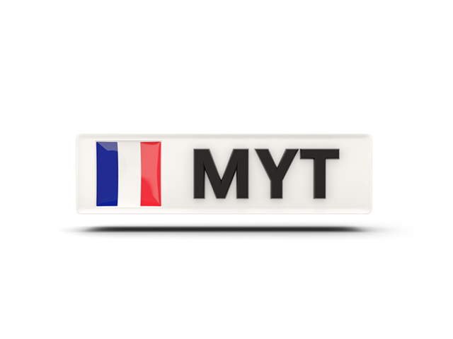 Rectangular icon with ISO code. Download flag icon of Mayotte at PNG format