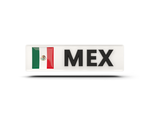 Rectangular icon with ISO code. Download flag icon of Mexico at PNG format