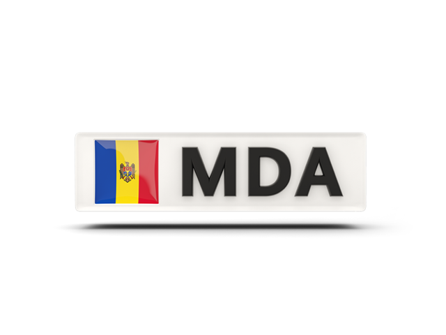 Rectangular icon with ISO code. Download flag icon of Moldova at PNG format