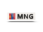 Mongolia. Rectangular icon with ISO code. Download icon.